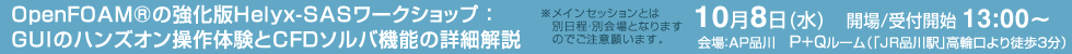 OpenFOAM®の強化版Helyx-SASワークショップ:GUIのハンズオン操作体験とCFDソルバ機能の詳細解説