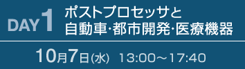 DAY1：ポストプロセッサと自動車・都市開発・医療機器