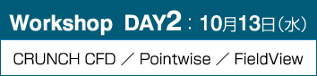 Workshop DAY2：CRUNCH CFD ／ Pointwise ／ FieldView